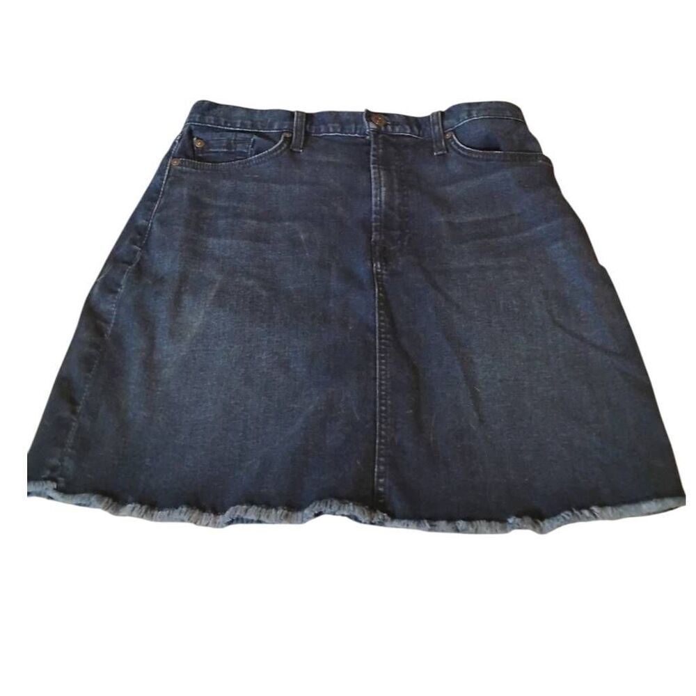 7 For All Mankind Dark Wash Denim Mini Skirt Size 28-SALE!
